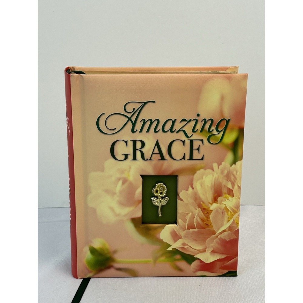 Amazing‎ Grace Gift Book Floral Cover Christian Scripture Decor Ribbon Bookmark